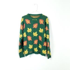 Vintage cozy leaf sweater Kiel James Patrick Dupe